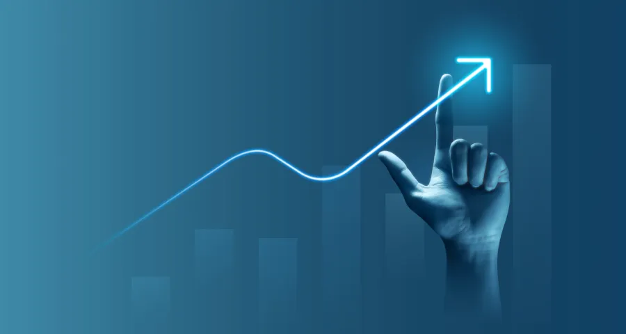 Rising growth curve